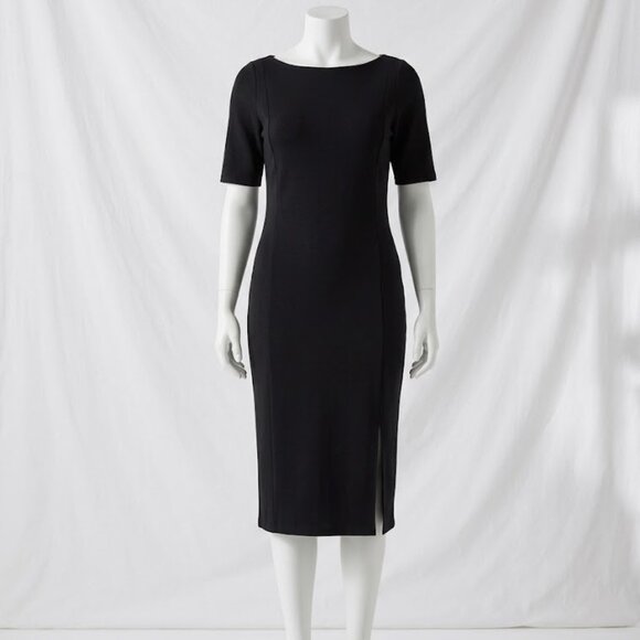 NWOT Torrid Bodycon Midi Dress Women Size Black Cupro Studio Chic 3X - Picture 5 of 16